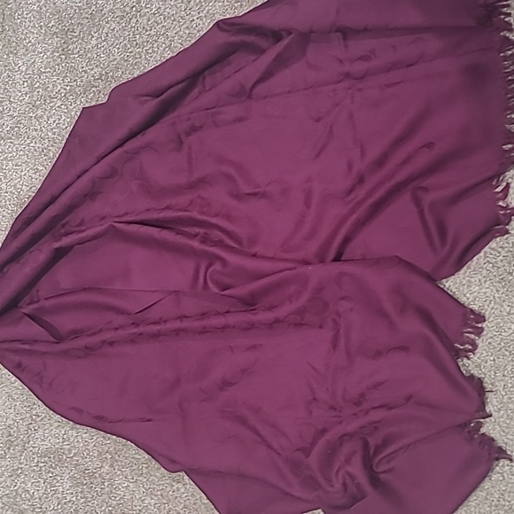 NWT Dark Berry Coach Scarf - Picture 1 of 8